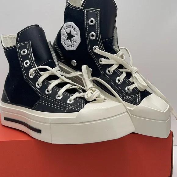 Converse WMNS Black High-Top Sneakers A06435C
CHUCK 70 DE LUXE SQUARED HI
BLACK/ - Picture 4 of 16